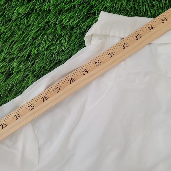 Vintage 90s Windbreaker Coach Jacket Small 19x26 White Baggy - Picture 3 of 14